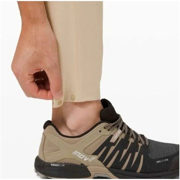 Lululemon License To Train Pant Mens S Tan Tapered Snap Hem Performance Preppy - Picture 2 of 15